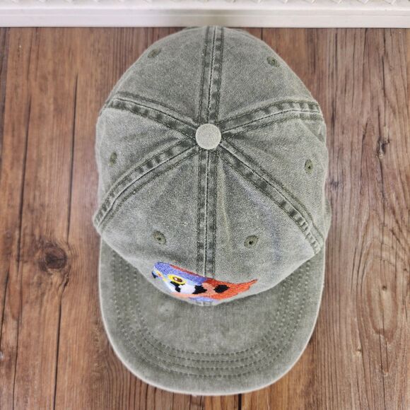 ECO ReptileShirts Embroidered Kestrel Bird Hat Cap Olive Green Cotton Mom Garden - Picture 7 of 10